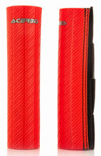 Load image into Gallery viewer, Red Acerbis Fork Guard for motorcycles, model 26340-50004, designed to protect motorcycle forks from debris and damage.