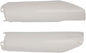 White Acerbis Fork Guard for motorcycle forks, model 21150-40002, with protective design and brand logo visible.