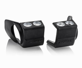 Acerbis Fork Shoe Pro in black for CRF250, CRF450, KXF250, and KXF450 dirt bikes, showing the durable fork protection component.