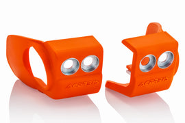 Acerbis Fork Shoe Pro in orange for SX, SX-F, XC, XC-F, and Exc-F dirt bike models, designed to protect the fork.