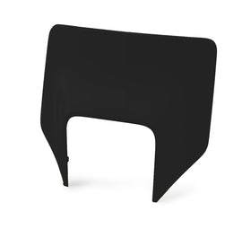 Acerbis black front headlight mask for motorcycle, designed to fit and protect the headlight with a sleek black finish.