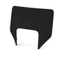 Acerbis black front headlight mask for motorcycle, designed to fit and protect the headlight with a sleek black finish.