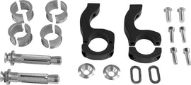 Acerbis X-Strong Mounting Kit in black with metal brackets and fasteners for motorcycle or ATV installation.