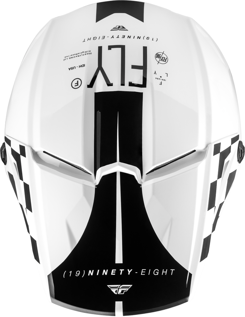 Yth Kinetic Lite Rival Helmet Gloss White/Black Yl