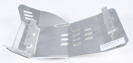 Close-up of DEVOL skid plate guard, made of durable material, designed to protect vehicle undercarriage during off-road driving.