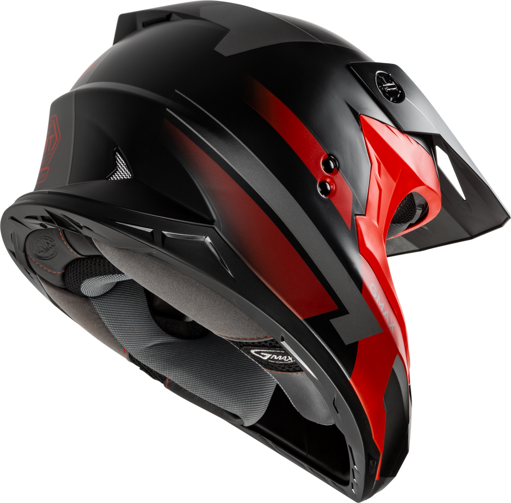 Mx 86 Off Road Fame Helmet Matte Black/Red/Silver Md