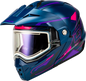 Md 74s Spectre Snow Helmet W/ Elec Shld Blue/Pink/Purple Xl