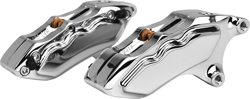 6 Pist Front Dual Caliper Kit Chrome For 11.8" Rotor