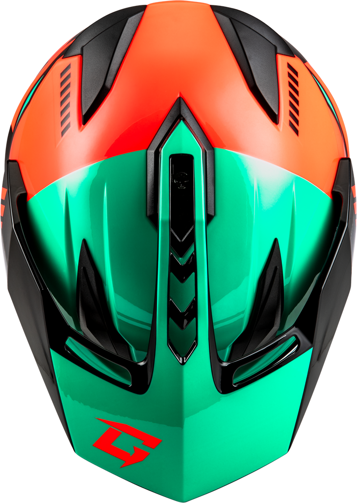 Gm 11 Ronin Helmet Black/Aqua/Coral Lg