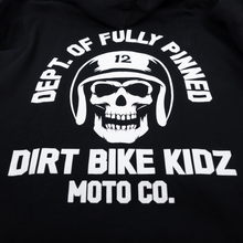 Load image into Gallery viewer, Fully Pinned Youth Hoodie Black Yl