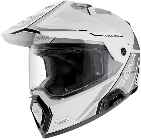 Outlander  Smart Ds Helmet White 2x