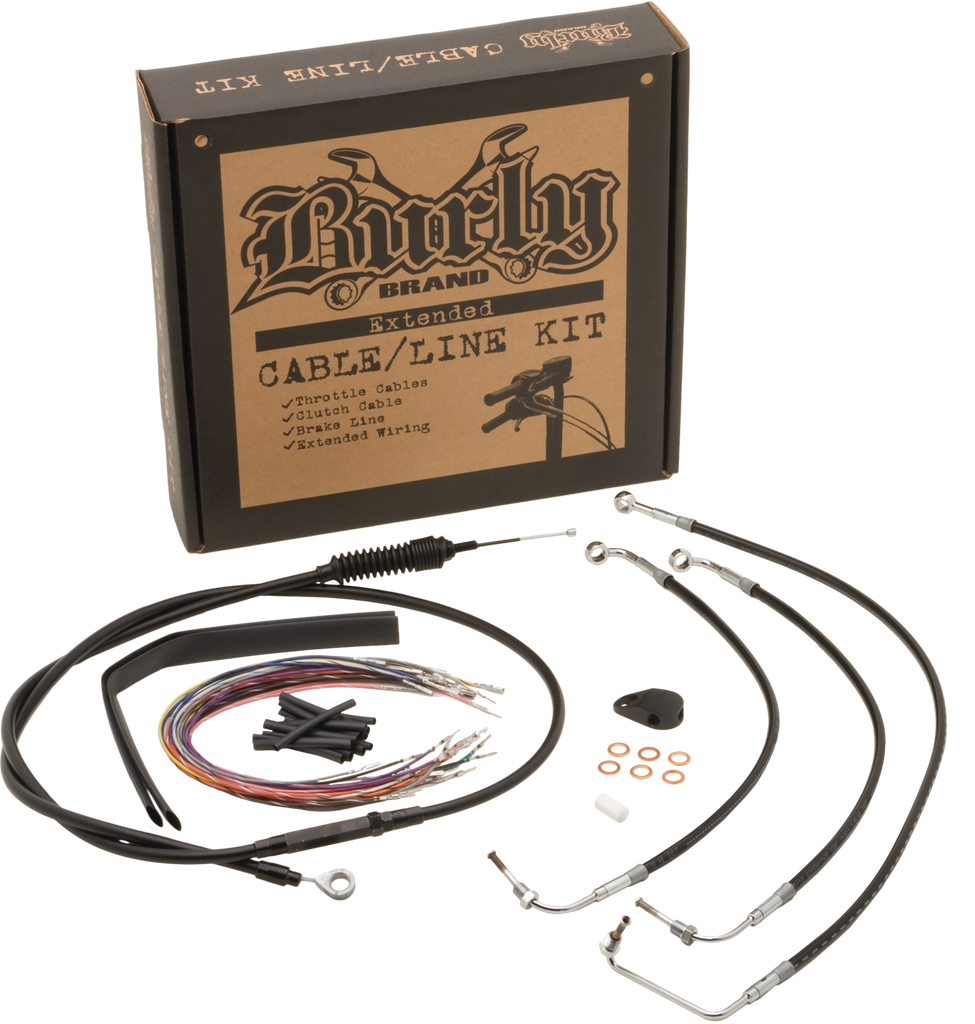 Burly Cntrl Kit 12" Ape Black