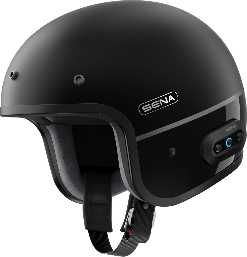 Surge Open Face Helmet W/Mesh Matte Black/Glossy Black Lg