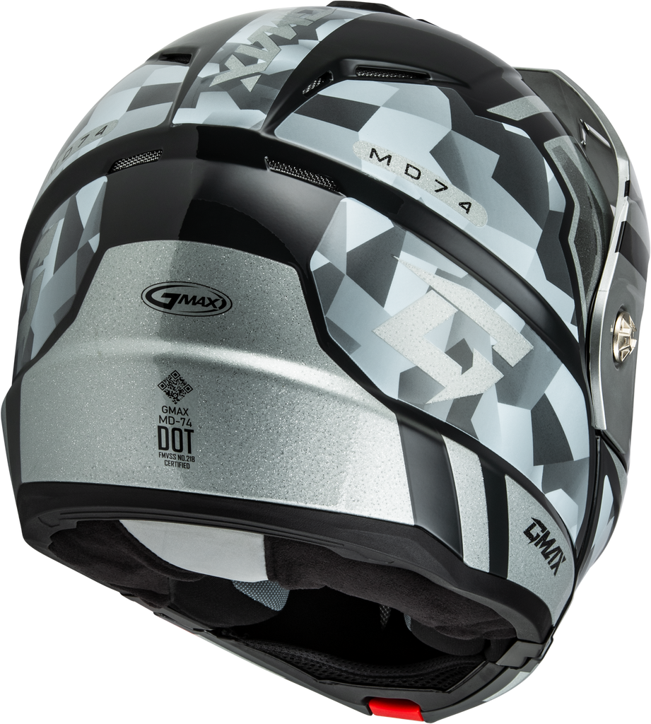 Md 74 Striker Modular Helmet W Slvr Shield Slvr/Blu Mtlc Xs