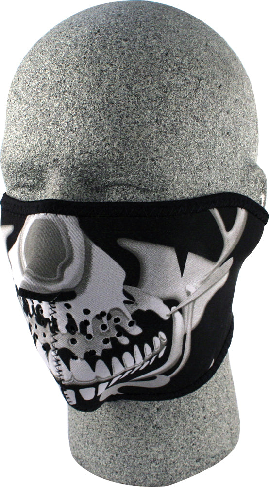 Half Face Mask Chrome Skull