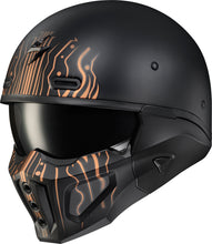 Load image into Gallery viewer, Covert X Open Face Helmet Tribe Matte Black/Copper Lg