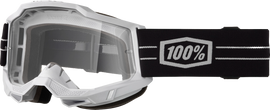 Clear lens eyewear from 100-PERCENT Accuri 2 Goggle in Bowen style, designed for comfortable, protective sports visibility.