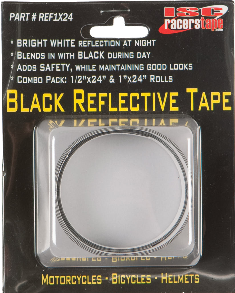 Black Reflective Tape 1/2x24" & 1x24"