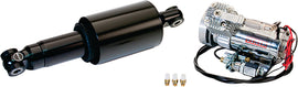 Arnott Air Shocks Ultimate Ride Black for M8 Softail motorcycle suspension, showing the shock absorber with mounting hardware.