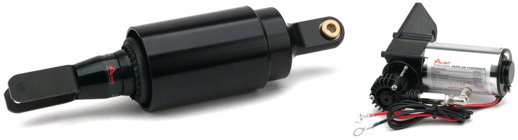 Arnott Air Shocks Ultimate Ride Blk for Victory Cruiser motorcycle, suspension system with black finish and adjustable ride quality