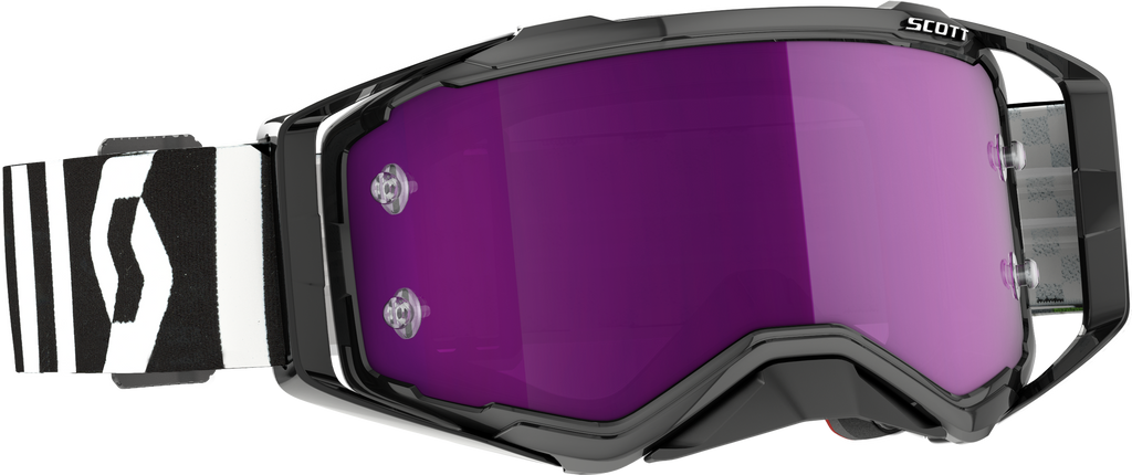 Prospect Racing Goggle Blk/ Wht Purple Chrome Works