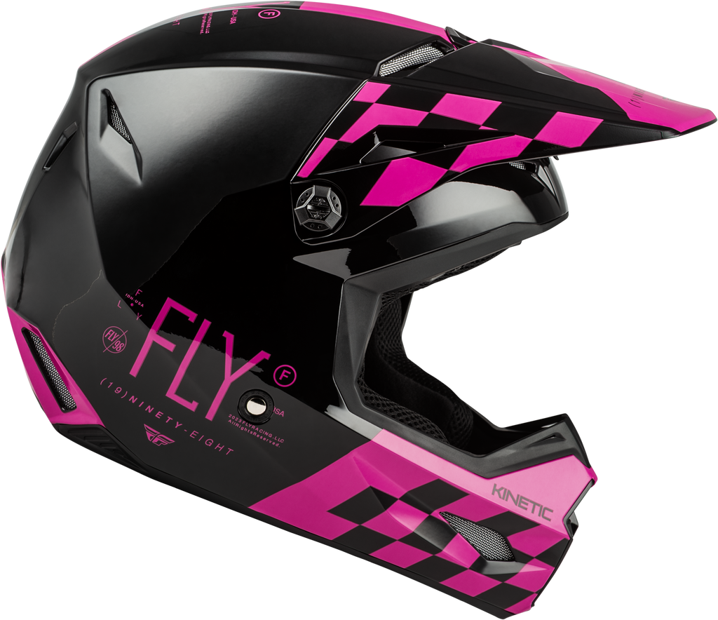 Yth Kinetic Lite Rival Helmet Gloss Black/Pink Yl