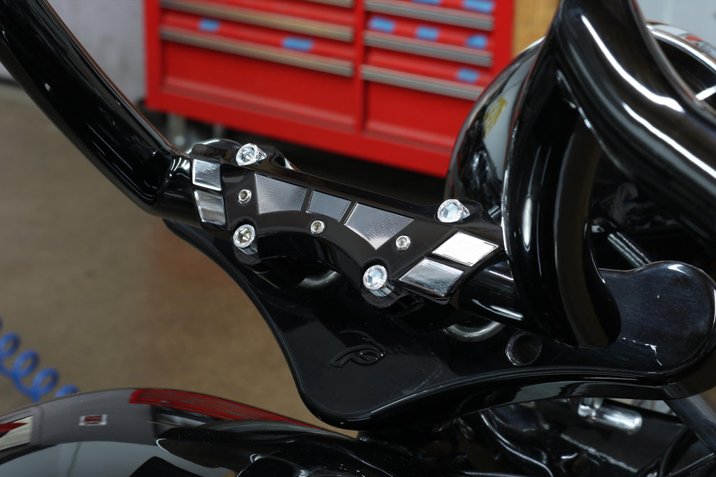 Super Riser Clamp 1" Weld Wing Black Accent Cut