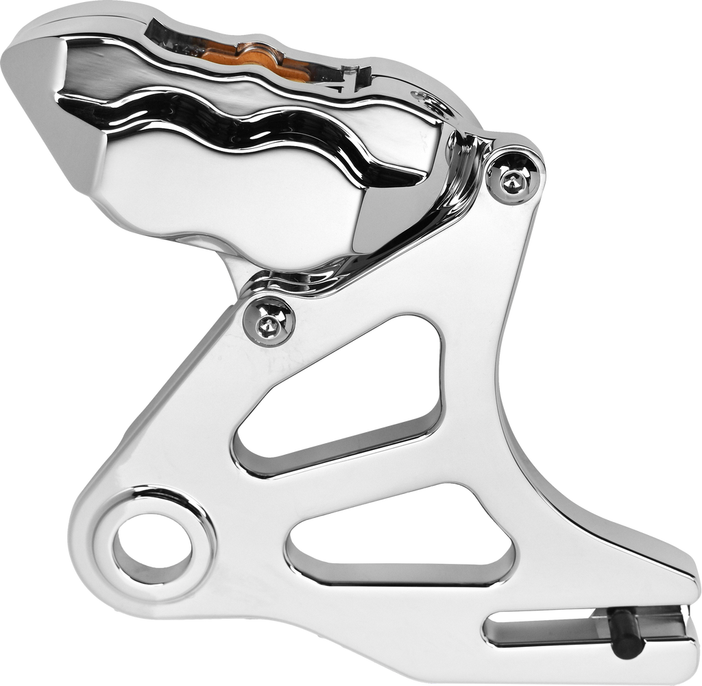 4 Pist Rear Caliper Kit Chrome St 18 Up