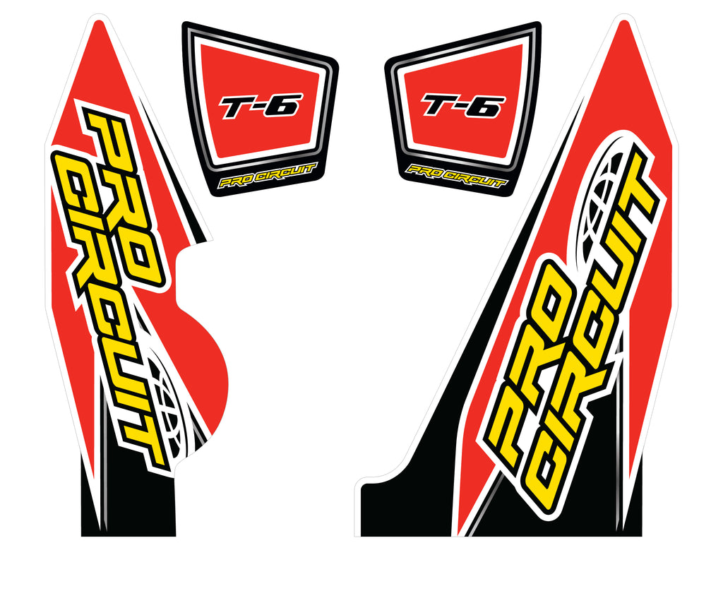 T 6 Wrap/End Cap Decals Yz250f Replacement Muffler Stickers