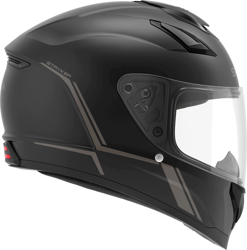 Stryker Full Face Helmet With Mesh Intercom Matte Black Sm