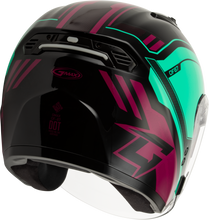 Load image into Gallery viewer, Of 87 Duke Helmet W/Led Light Blk/Aqua/Coral 2x