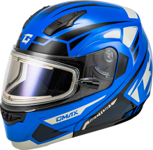 Load image into Gallery viewer, Md 04s Sector Snow Helmet W/ Electric Shield Blue/Black 2x