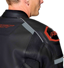 Load image into Gallery viewer, S1 D3o Leather Jacket Blk/Gry/Red Lg