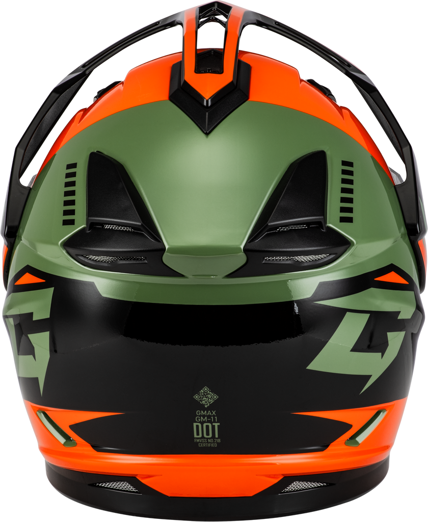 Gm 11s Ronin Snow Helmet Orange/Green/Black 2x