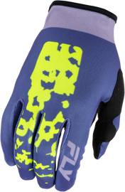 Girl's Lite Flake Gloves Lavendar/Blue/Yellow Yl