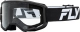 Fly Racing Youth Focus Goggle Black/White W/ Clear Lens 37-51152Y