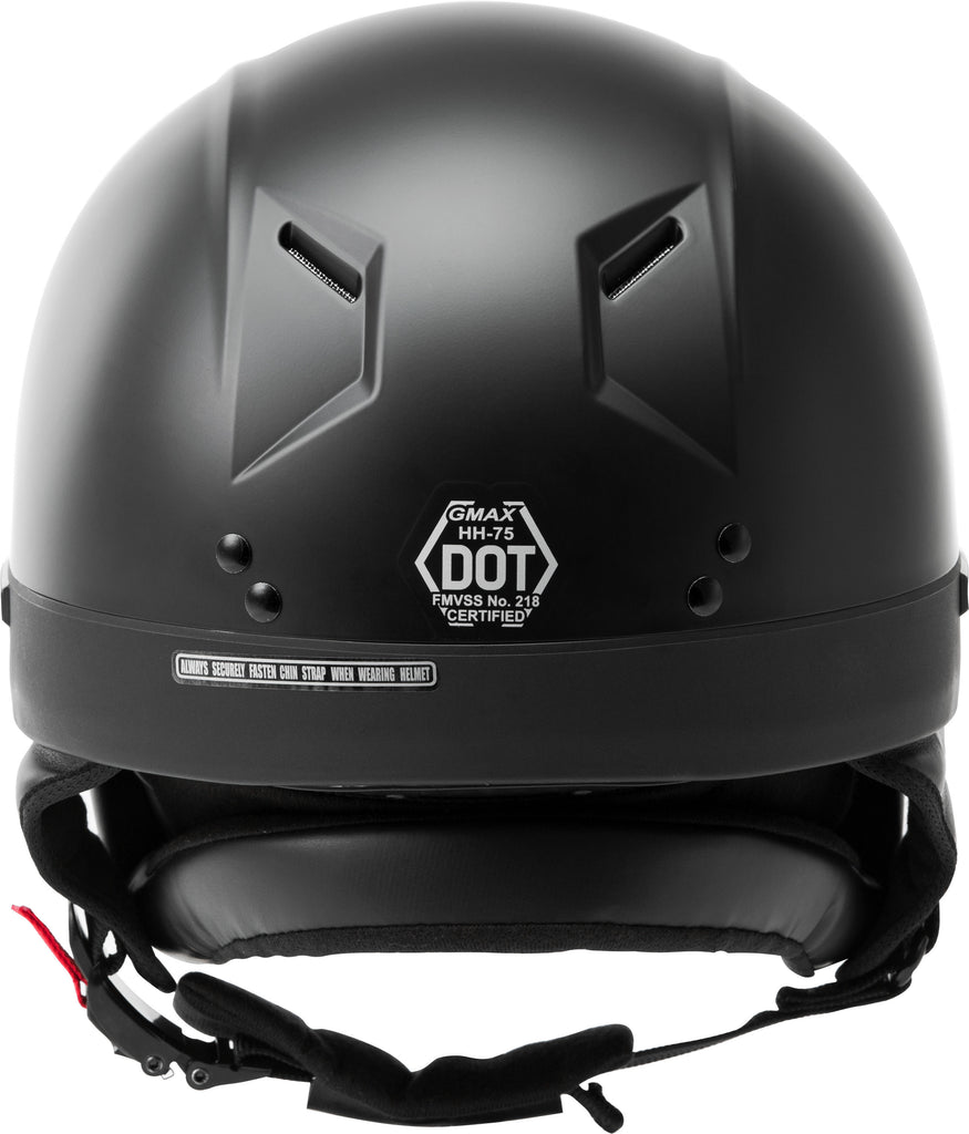 Hh 75 Half Helmet Matte Black Xs