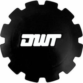 DWT 10-inch white mud cover for wheel components, showing protective rubber cover with textured surface.