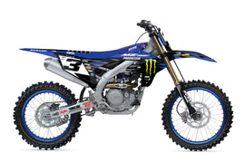 D-COR Mey Yz 450 graphics kit in white for 2023-2025 motocross bikes with decals and detailed design elements