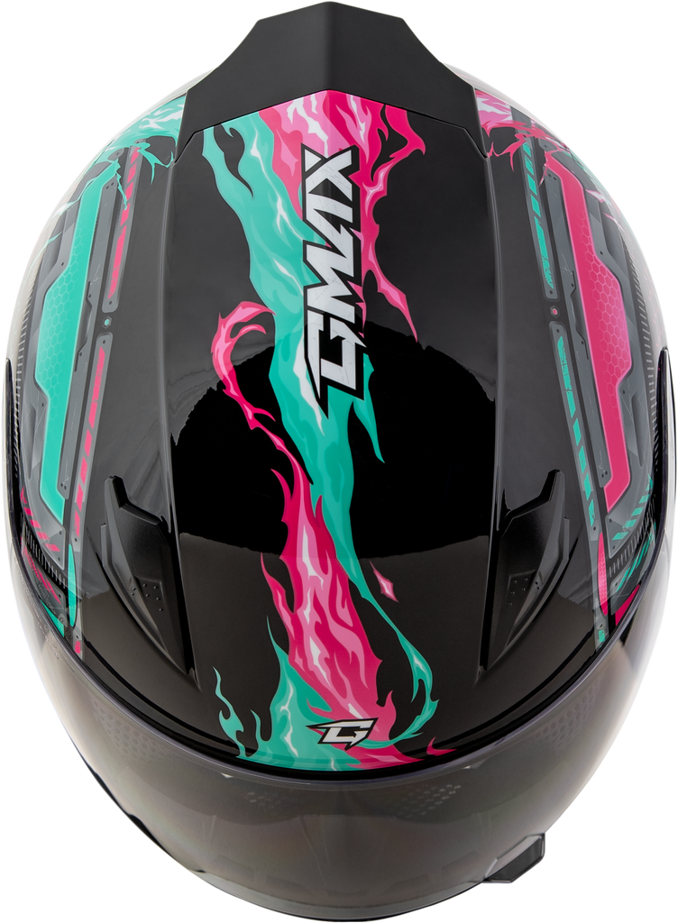 Youth Gm 49y Charge Helmet Black/Pink/Aqua Yl