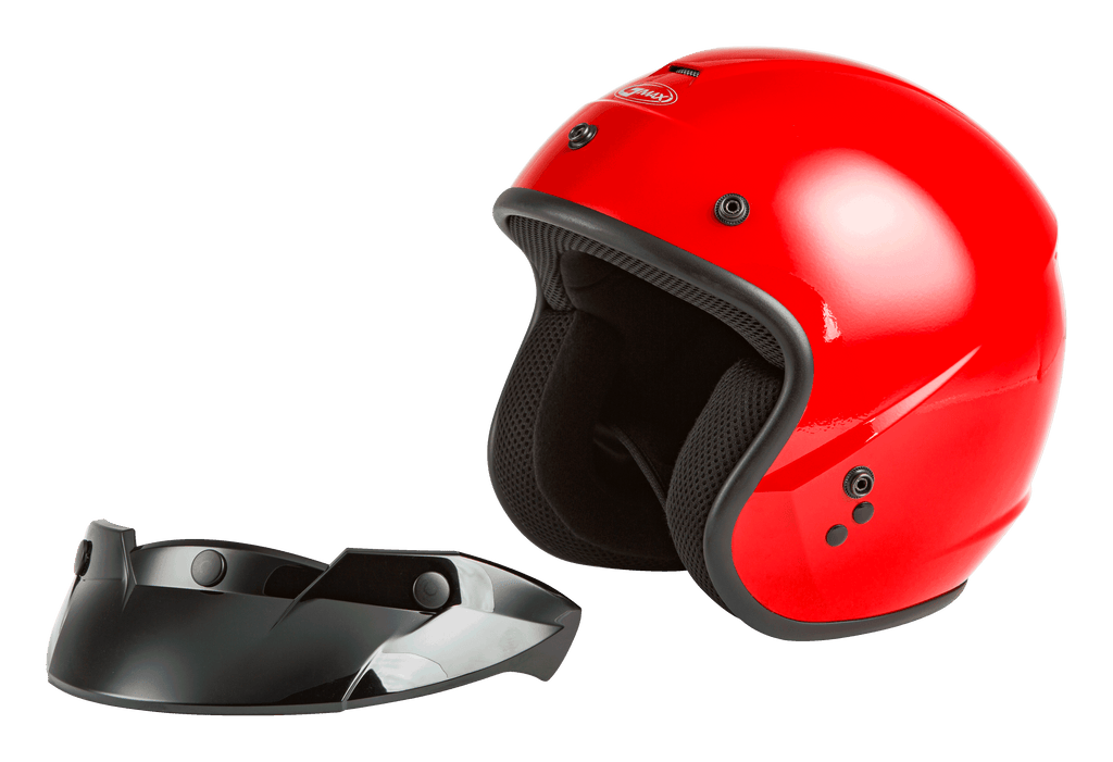 Of 2 Open Face Helmet Red Md