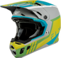 Youth Formula Cc Strike Helmet Matte Grey/Green/Teal Yl
