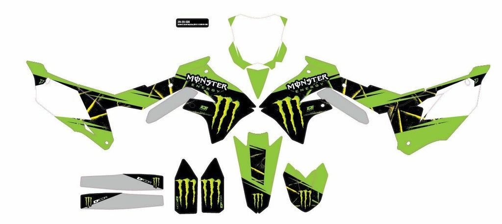 Cmplt Kit Monster Energy Slash White Bg