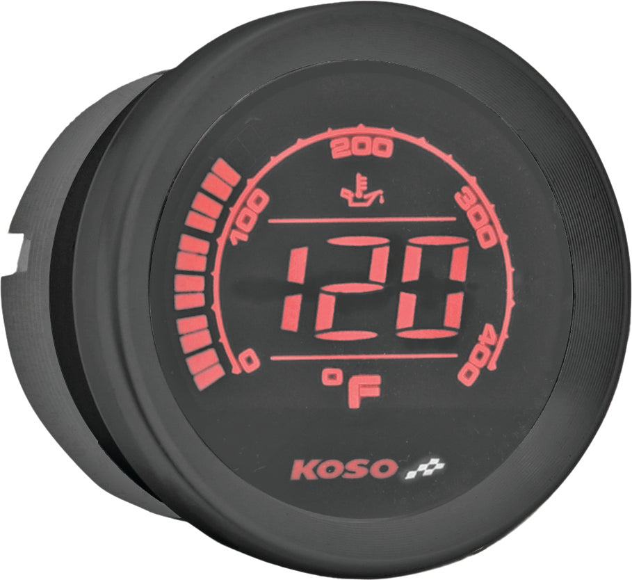 Hd 02t 2'' Oil Temp Gauge Black Bezel