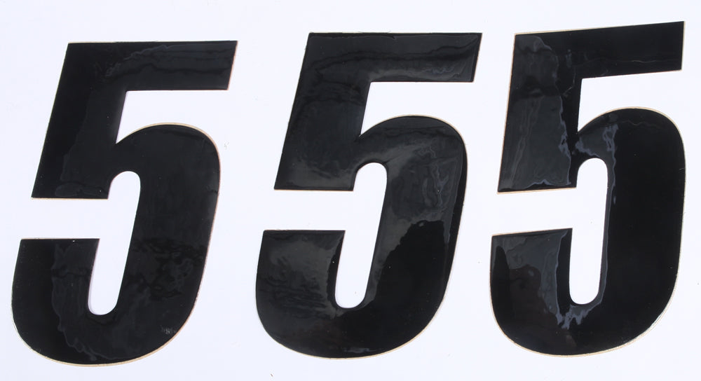 Number 5 Black 6" 3/Pk