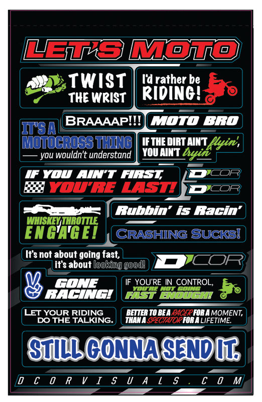 Kids Moto Talk Decal Sheet