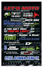 Load image into Gallery viewer, Kids Moto Talk Decal Sheet