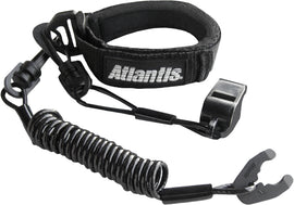 Pro Floating Wrist Lanyard Black W/Whistle