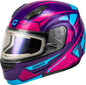 Md 04s Sector Snow Helmet W/ Electric Shield Violet/Pink Md