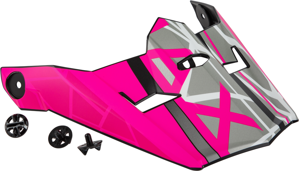 Visor W/Screws Mega Mx 46y Matte Black/Neon Pink Ys Yl